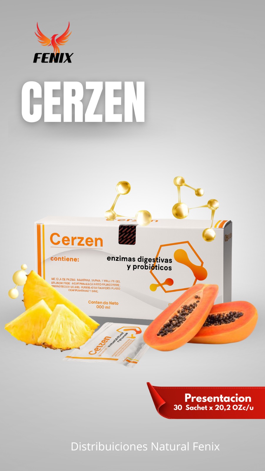 Cerzen  Contenido por Sachet (Con Probióticos) 30 sachets